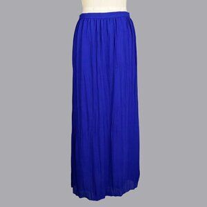 CYNTHIA STEFFE ROYAL BLUE CRINKLE MAXI SKIRT